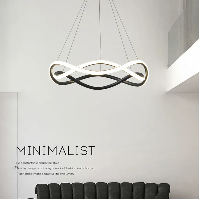 lampadario sospeso moderno a led per decorazione d'interni