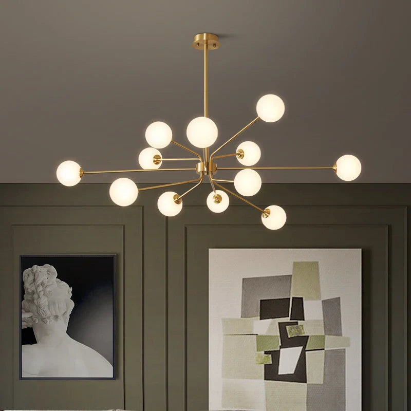 Sospensione geometrica nordica dal design luminoso