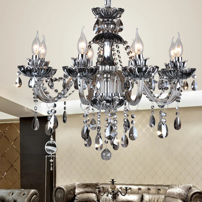 lampadario in cristallo per decorazione moderna e minimalista