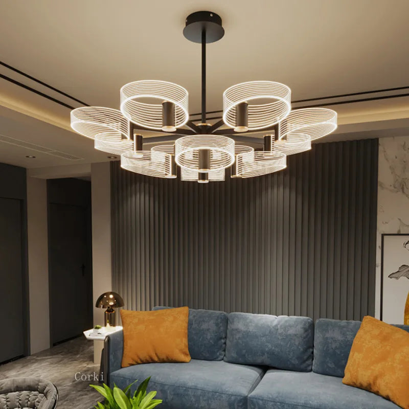 lampadario LED nordico minimalista in acrilico creativo design moderno