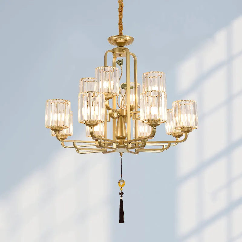 lampadario moderno in vetro per decorazione interna elegante
