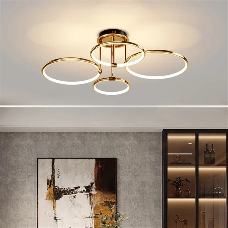 lampadario LED postmoderno ad anello per decorazione nordica moderna