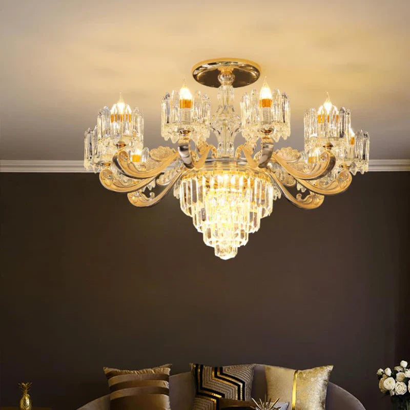lampadario in cristallo illuminazione per interni eleganti e raffinati