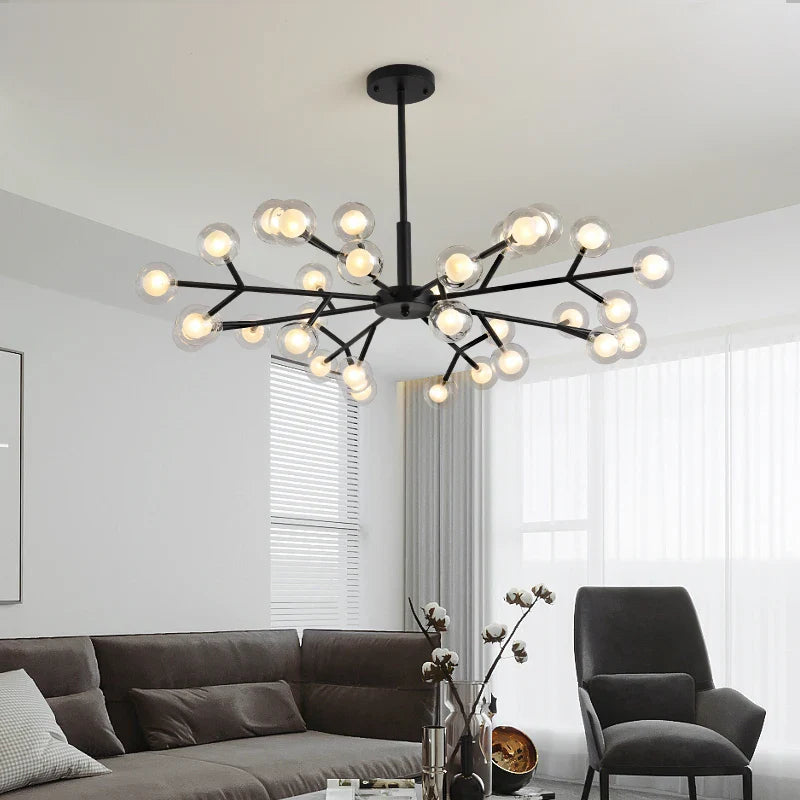 lampadario molecolare nordico design per interni eleganti