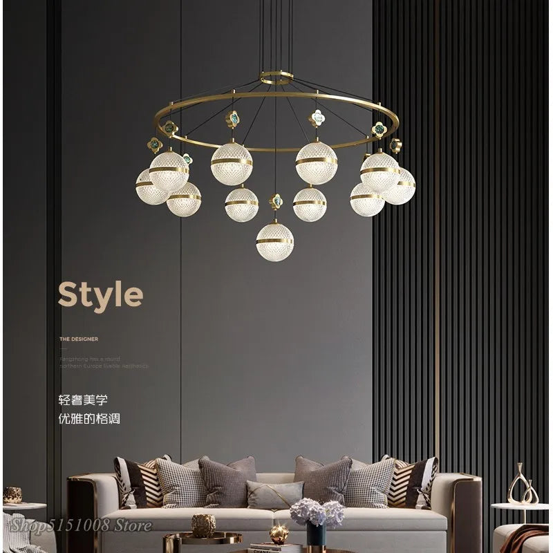 lampadario moderno minimalista in cristallo di lusso 2021