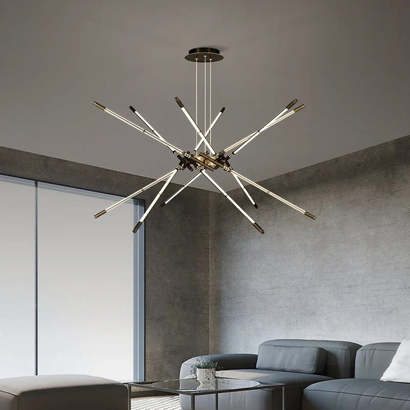 lampadario moderno semplice in rame di lusso sospeso