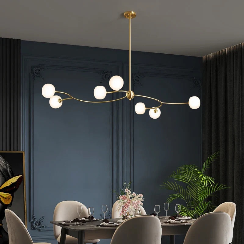 lampadario da ristorante in rame design atmosfera moderna per interni