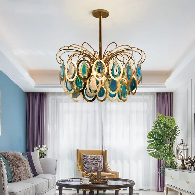 Lampadario moderno in agata nordico