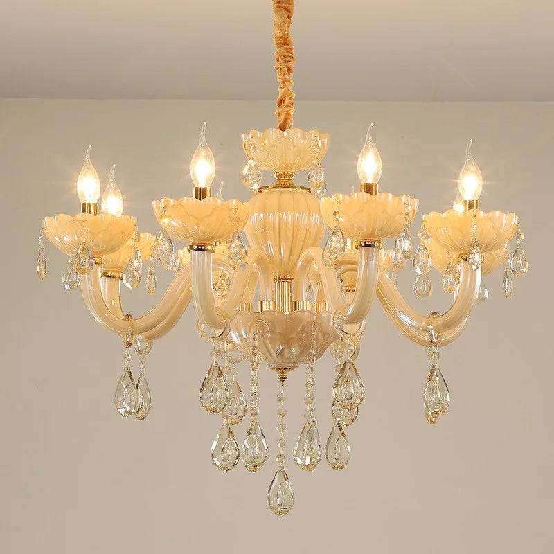 lampadario in cristallo europeo creativo per atmosfera lussuosa