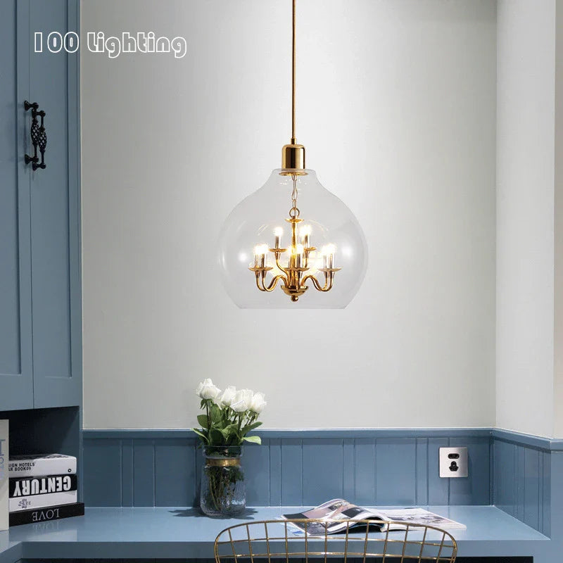 lampadari in vetro per decorazione di loft e ristoranti