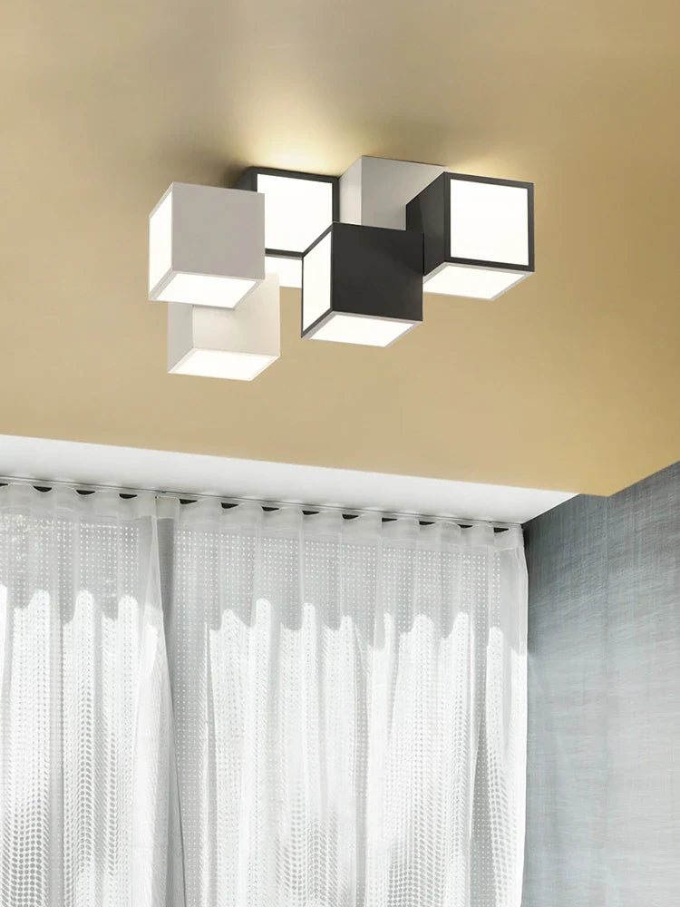 plafoniera quadrata creativa luci led moderne decorazione semplice lampadario lampada