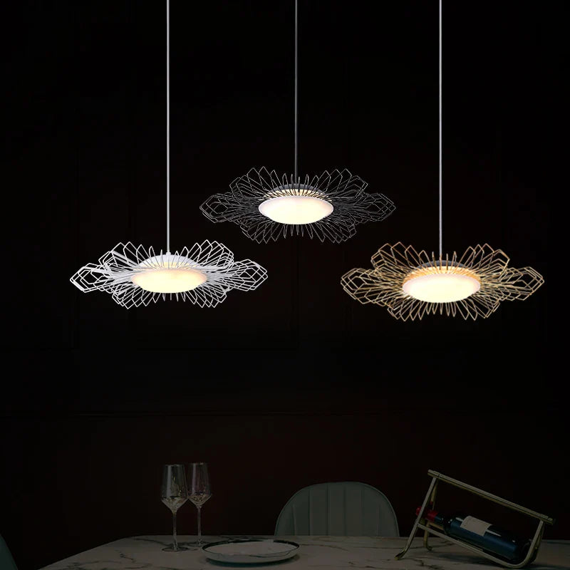 Lampadario minimalista in ferro stile scandinavo