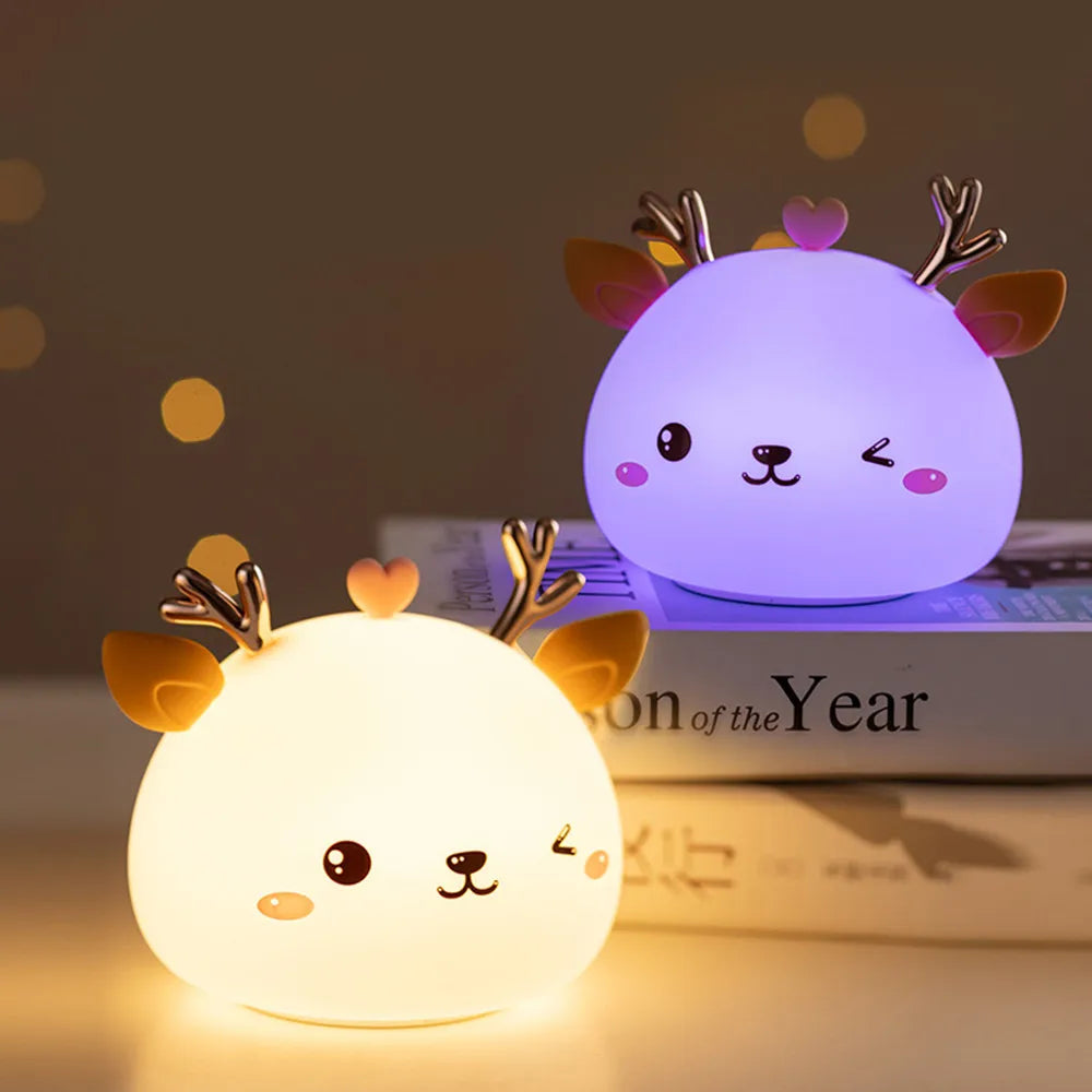Luce notturna per bambini design cerbiatto