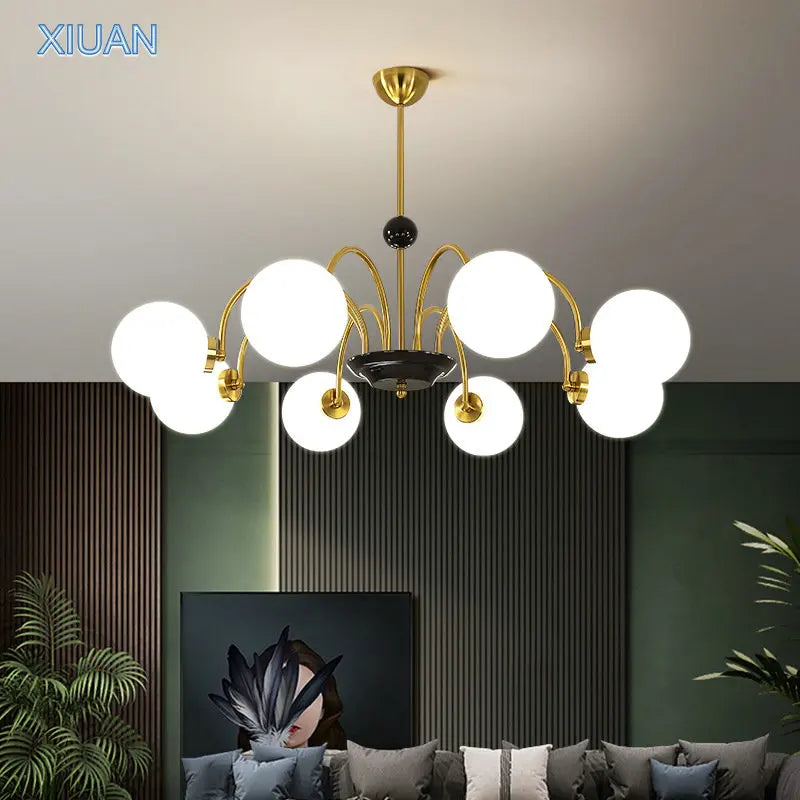 Lampadario Vetro Design Nordico Contemporaneo