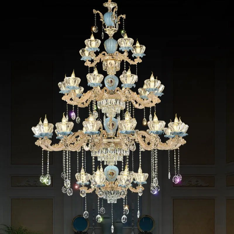 lampadario moderno in cristallo per un'illuminazione elegante e raffinata