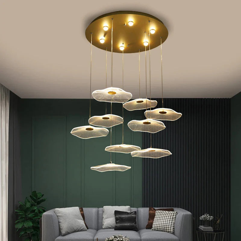 lampadario nordico in acrilico design creativo per spazi eleganti
