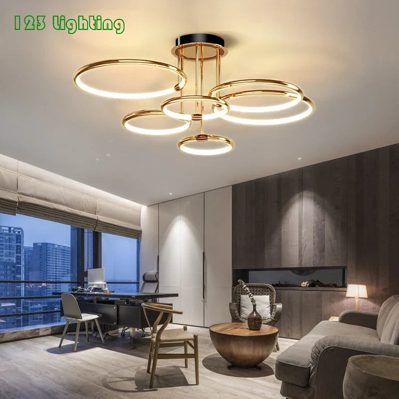 lampadario led moderno con telecomando e dimmer per interni