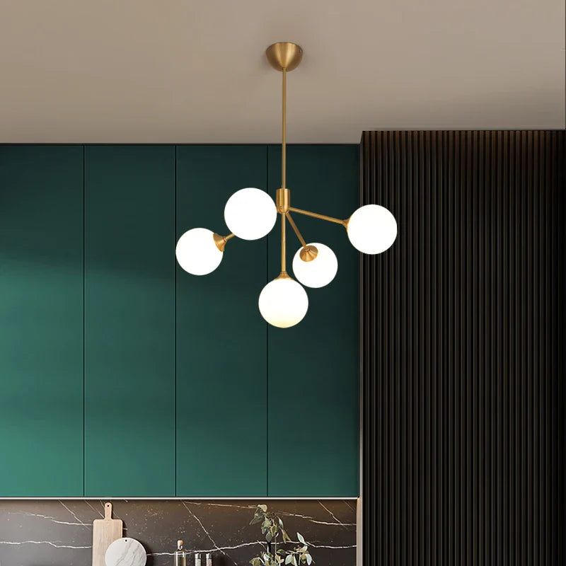 lampadario design nordico decorativo con illuminazione led spoutnik