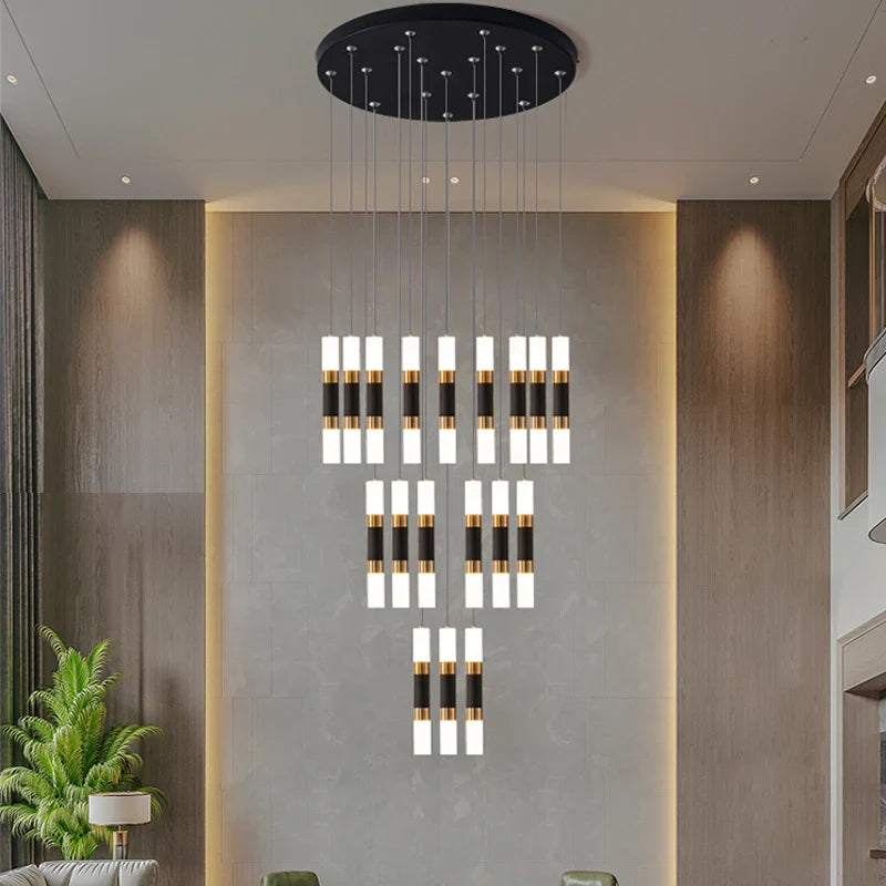 lampadario a led in acrilico moderno per spazi creativi