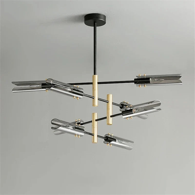 lampadario in vetro dal design nordico e creativo
