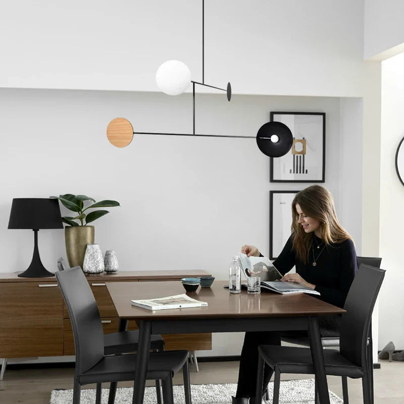 lampadario design minimalista retrò per interni contemporanei