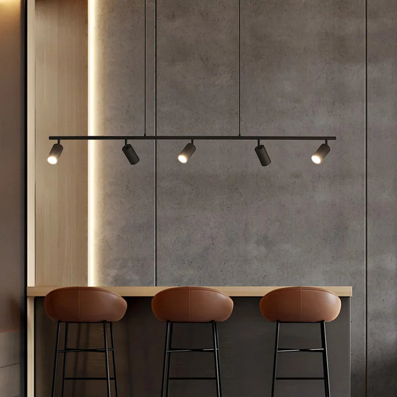 Lampadario sospensione retrò industriale lungo