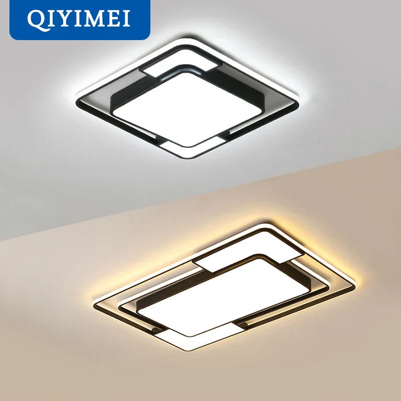 lampadario LED moderno con telecomando in ferro per decorazione