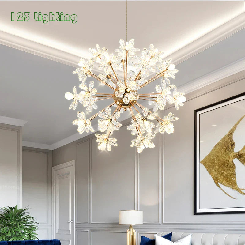 lampadari moderni in cristallo per decorazione romantica d'interni