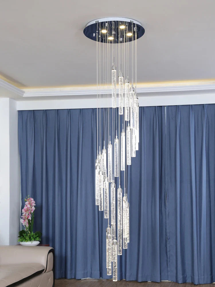lampadario a led spirale xl per illuminazione interna elegante