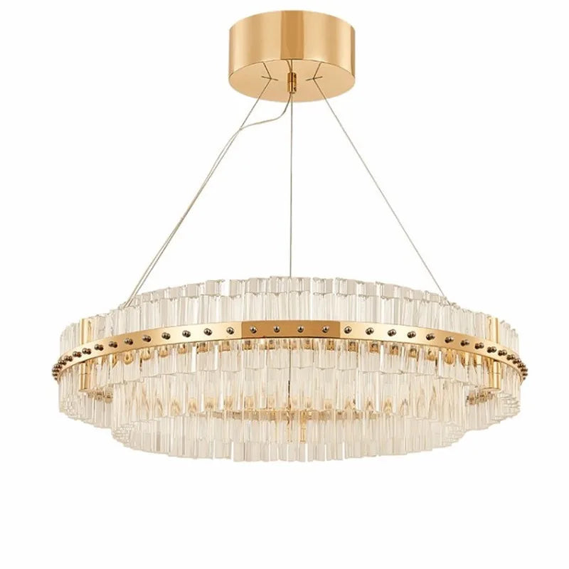 lampadario sospeso in cristallo moderno a strisce creative