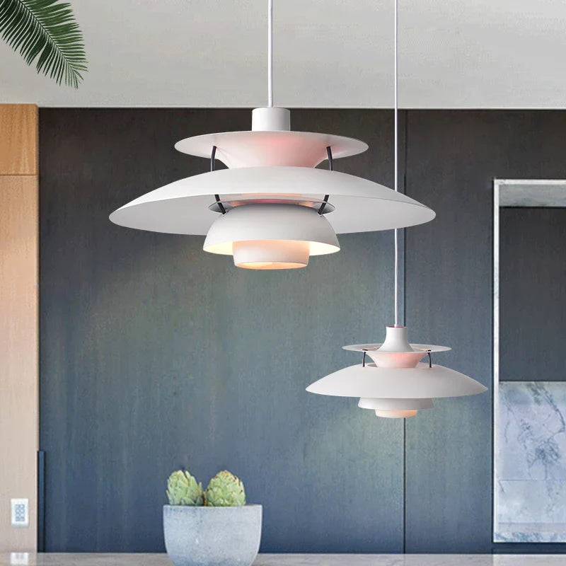 lampadario moderno stile industriale minimalista a forma di disco volante