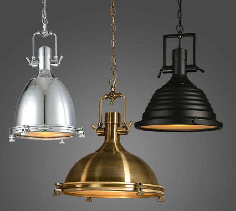 Lampadario Vintage Industriale Nordico in Ferro