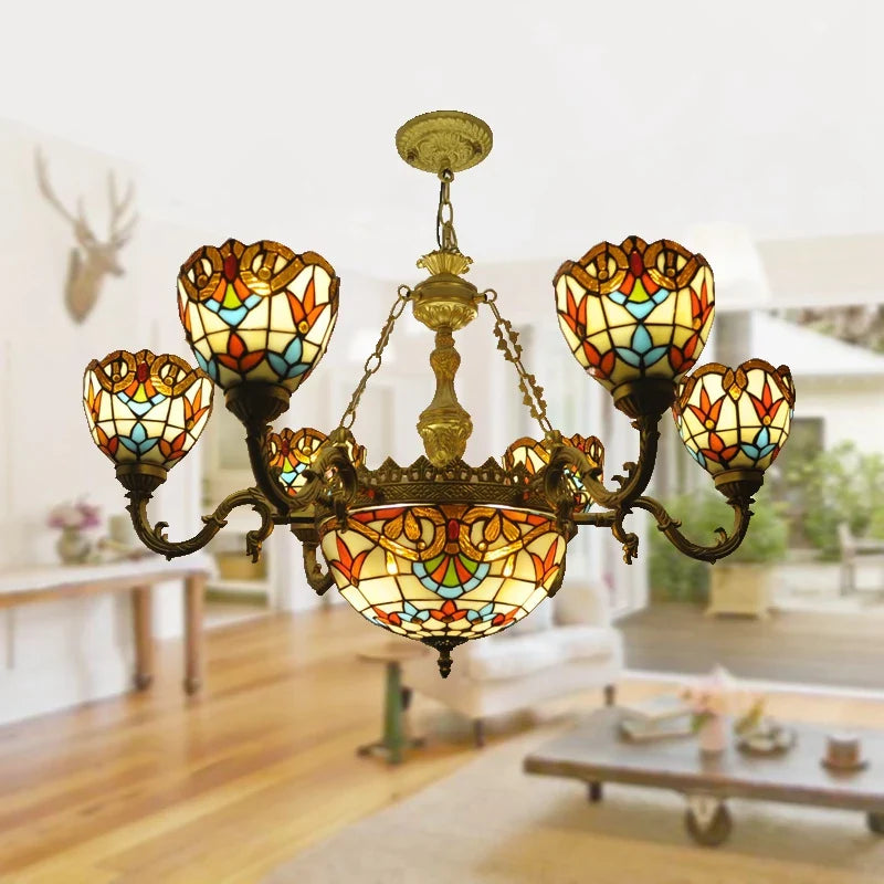 lampadario moderno in vetro design nordico per decorazione d'interni