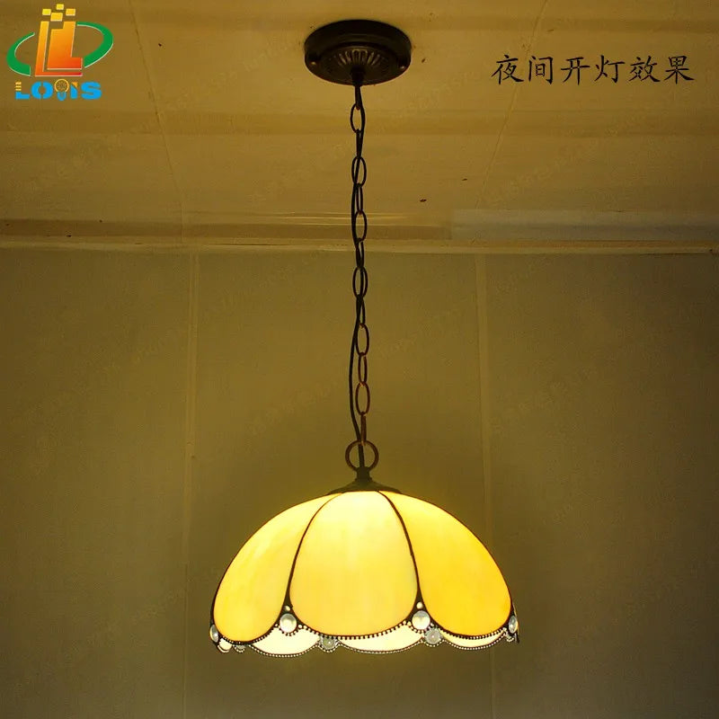 lampadario in vetro laminato stile europeo retrò semplice illuminazione unica