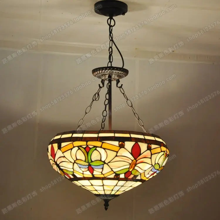 lampadario retrò stile europeo lampade tiffany per decorazione interna