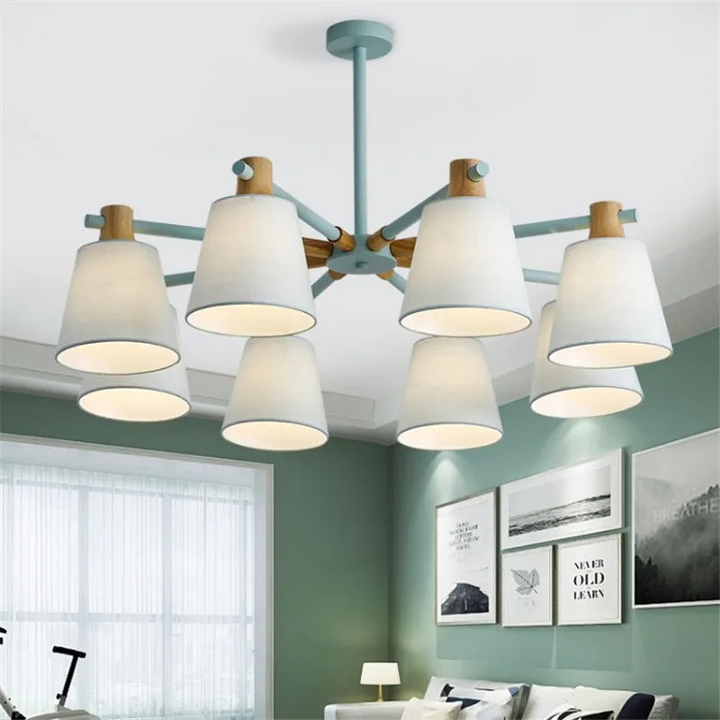 lampadario a led design nordico per illuminazione sospesa moderna