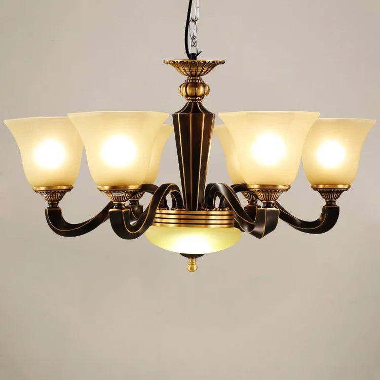 Lampadario in rame forgiato illuminazione di lusso vintage candele rustiche