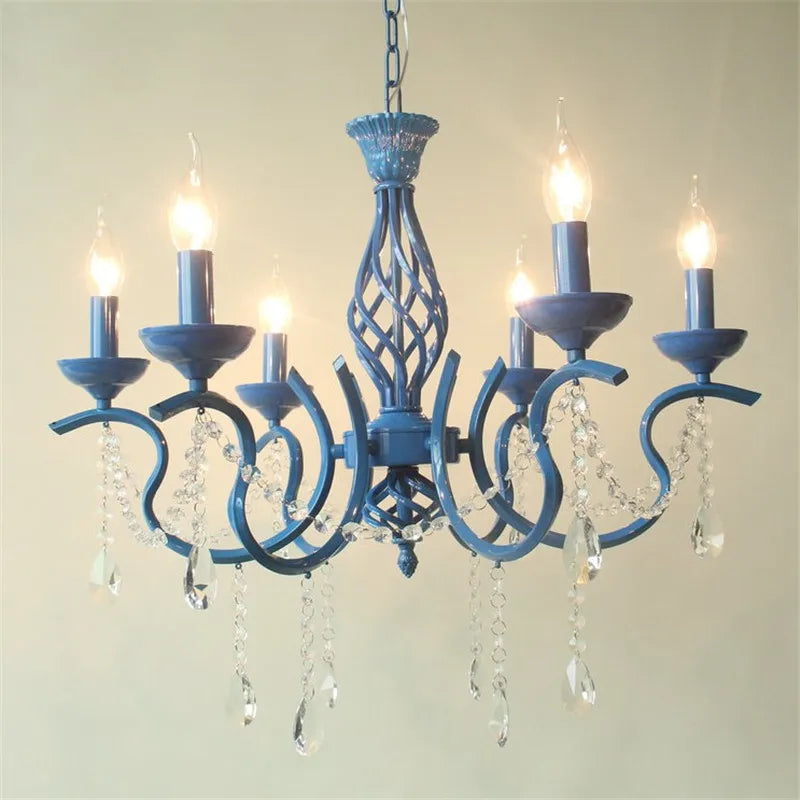 Lampadario Campagna Chic Cristallo Ferro