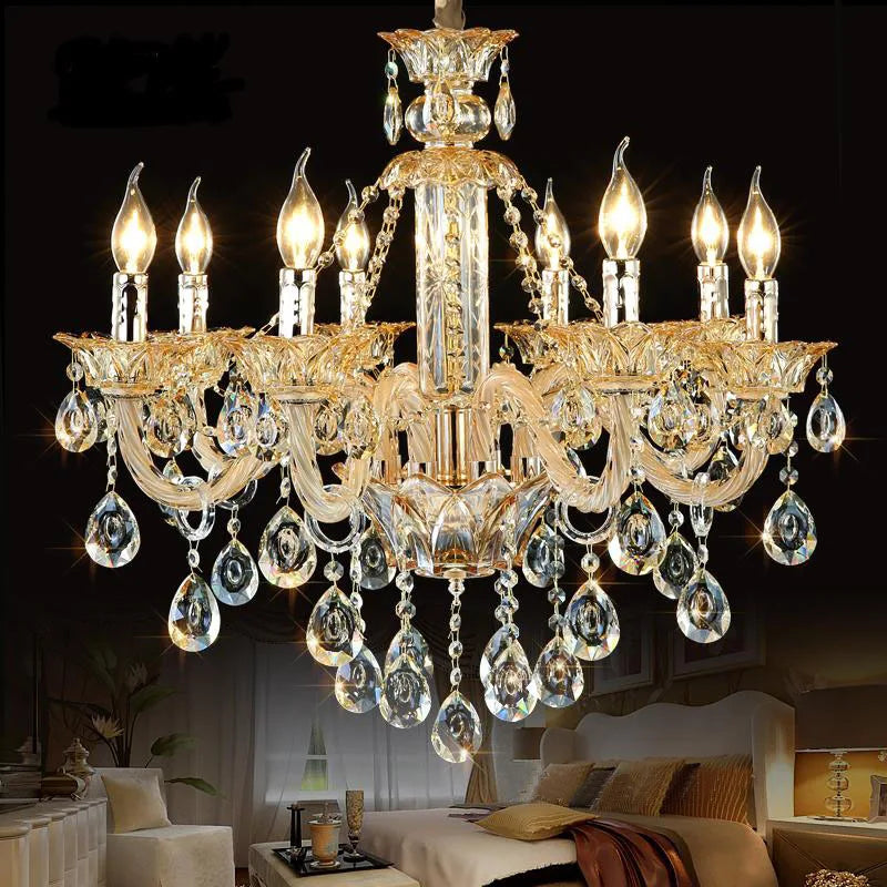 lampadari in cristallo per decorazione interna moderna ed elegante
