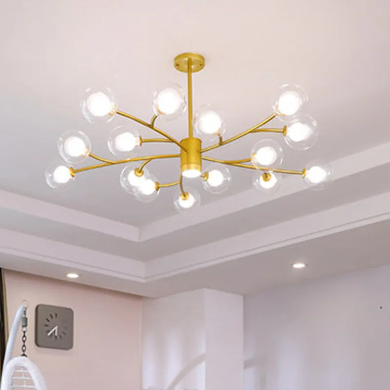 Lampadario design nordico in legno elegante