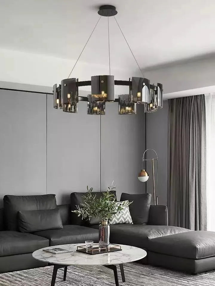 lampadario moderno di lusso semplice in vetro led nordico