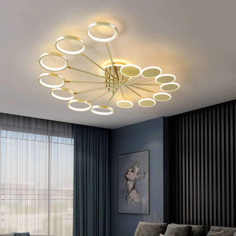 Lampadario creativo che illumina spazi design