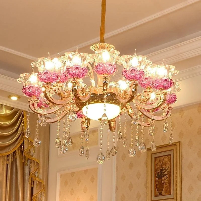 lampadario di lusso in cristalli per decorazione elegante e creativa