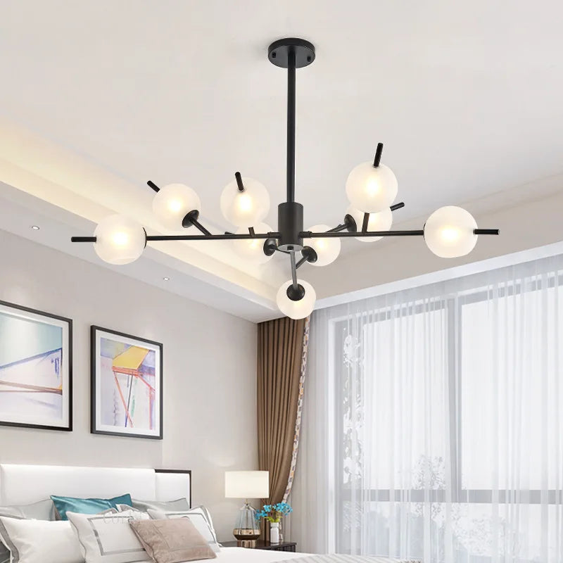 Lampadario nordico in vetro design.