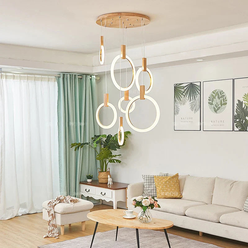 lampadario led sospeso stile loft per scala