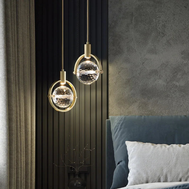 lampadario postmoderno di lusso in cristallo per decorazione bar