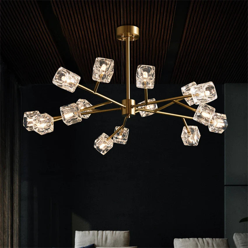 Lampadario cubo LED moderno elegante