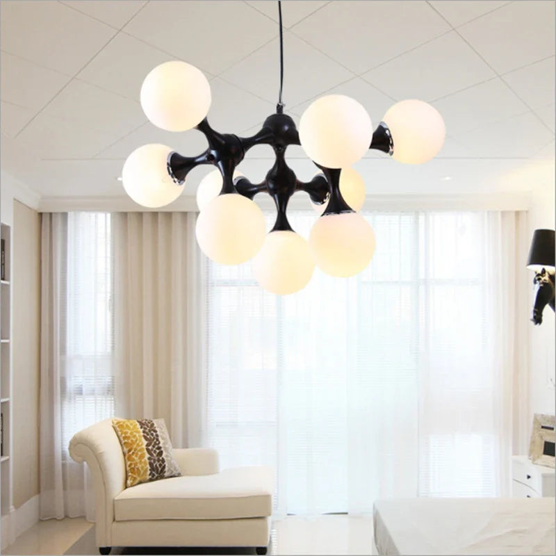 lampadario moderno design arte adn in vetro per interni