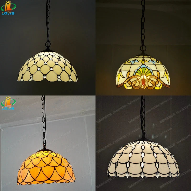 lampadario tiffany europeo per ristorante caffè o bar