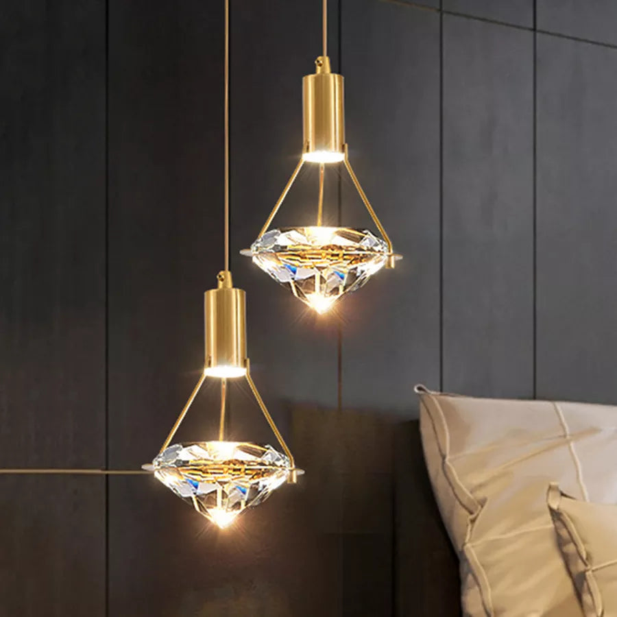 Lampada a sospensione in cristallo K9 elegante Thrisdar